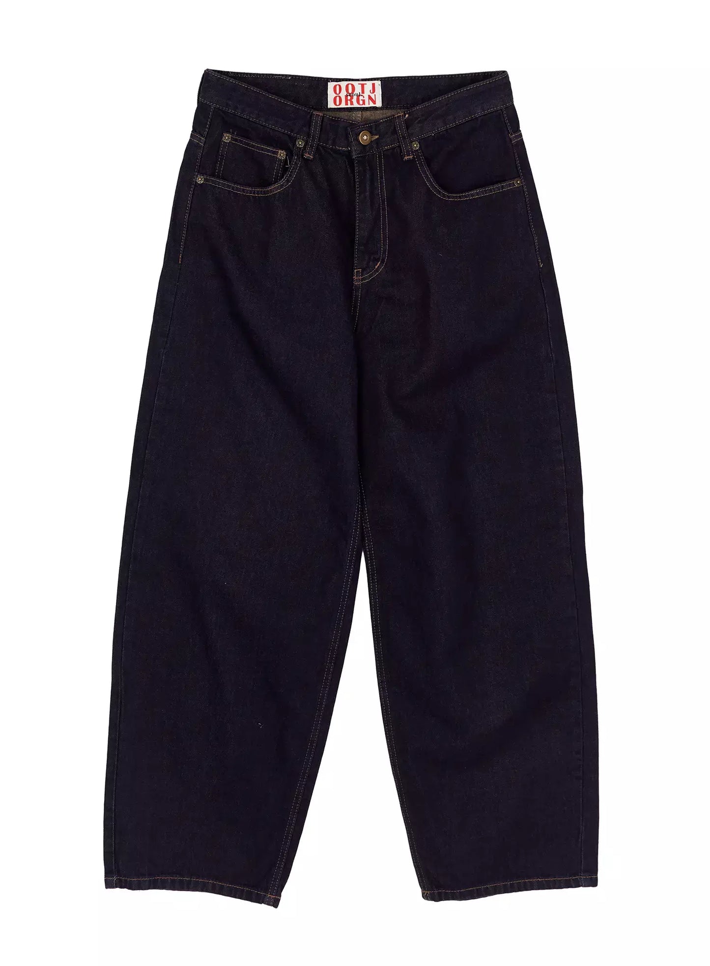 Annette Dark-Wash No-Fade Baggy Jeans IA507