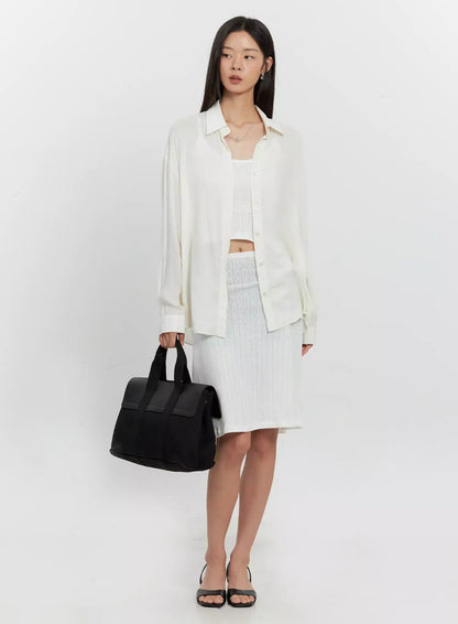 Classic Long-Sleeve Button-Up IL528