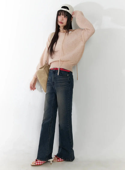 Chic Off-Shoulder Knit Sweater and Thin Scarf Set F517