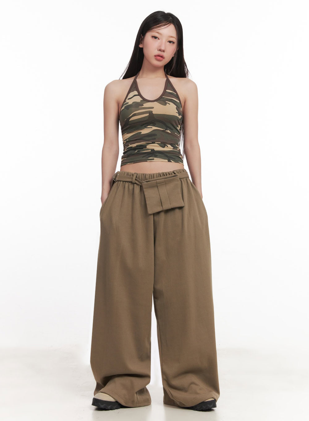 Camo Halter-Neck Cami Top IM528