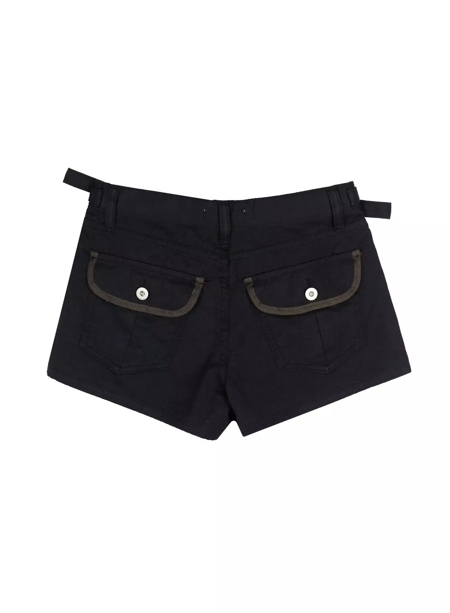 Black Cargo Pocket Shorts IU518