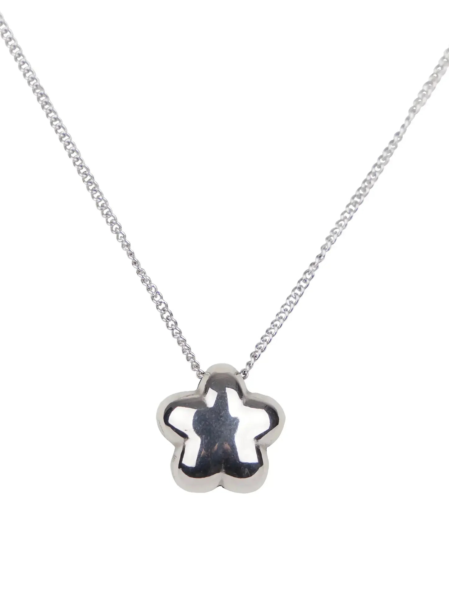 Balloon-Style Flower Charm Necklace IN510