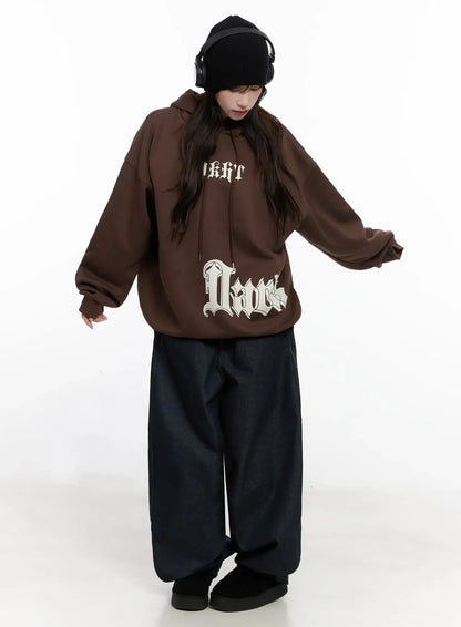 Bold Graphic Oversized Hoodie IN503