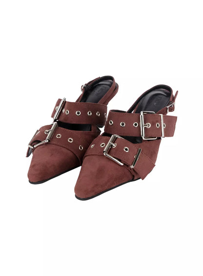 Chic Buckle Strap Stiletto Heels IY515