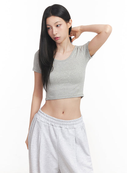 Basic Lounge Crop Tee IY516