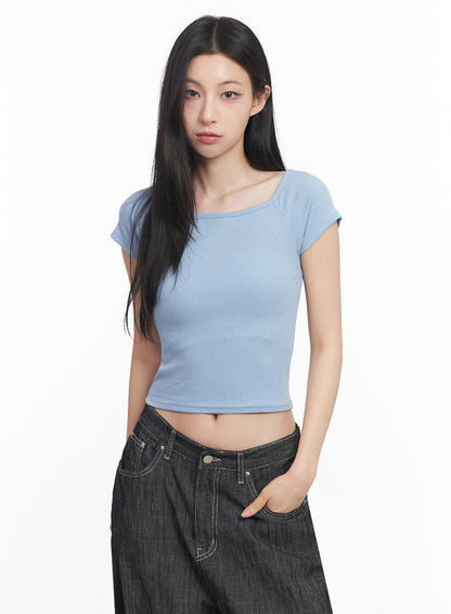 Boatneck Cropped Tee IY516