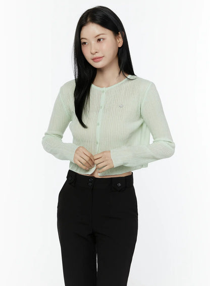 Basic Cropped Cardigan IU505
