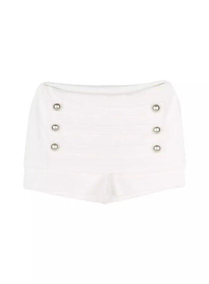 Button Accent Mini Shorts IU512