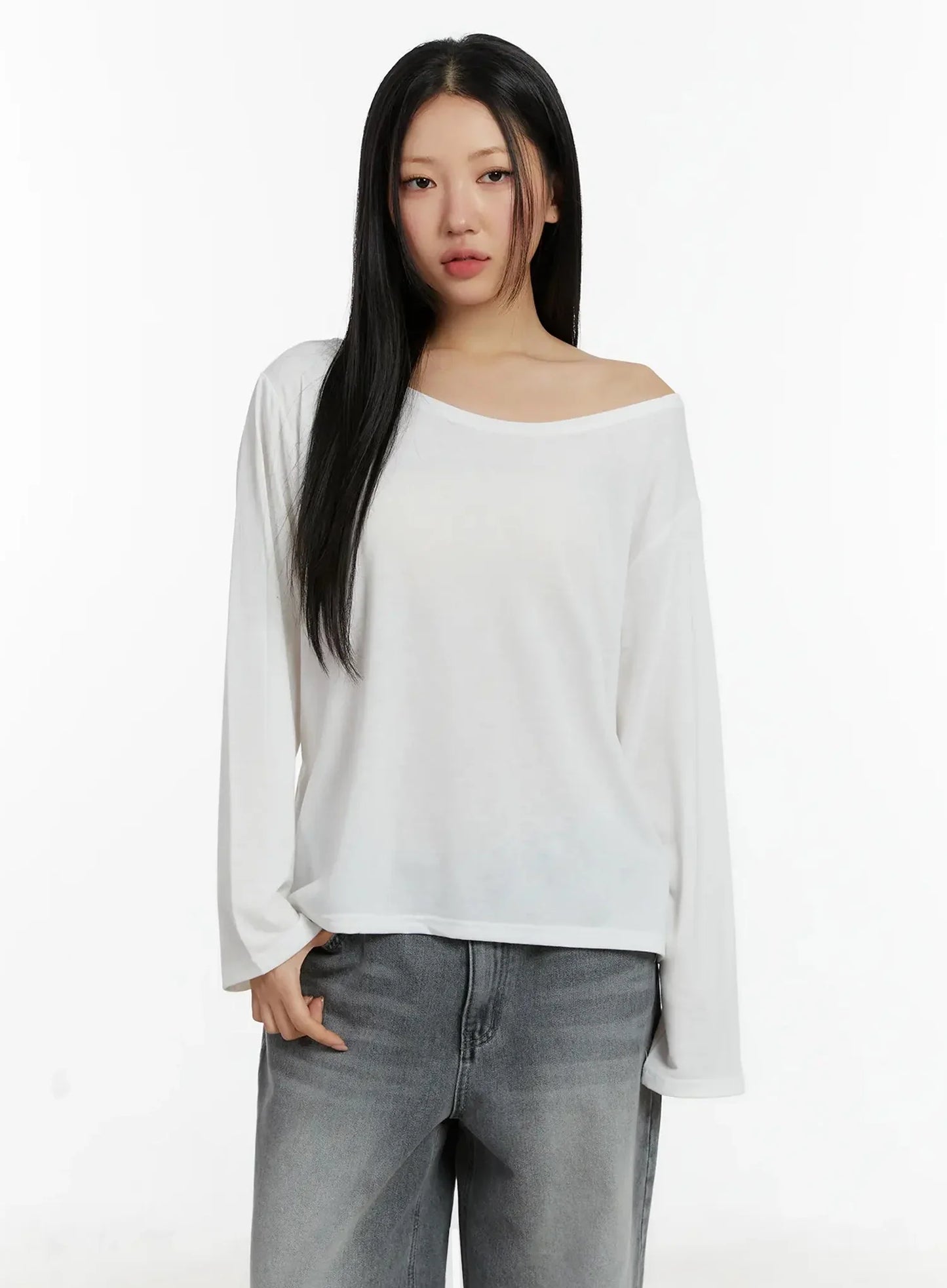Casual Fleece Loose Fit Long Sleeve Tee ID526