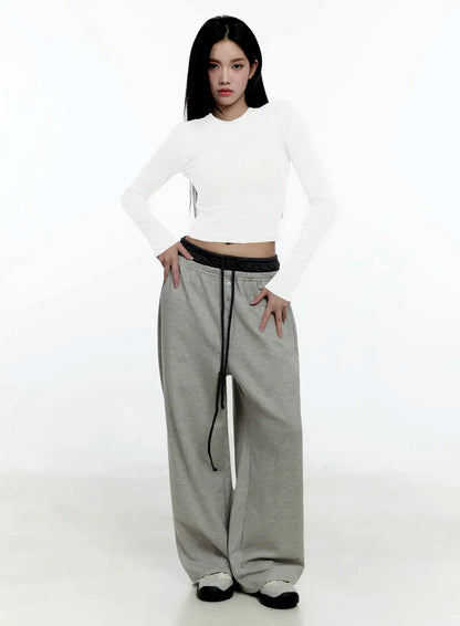 Casual Long Sleeve Crop Tee IO527
