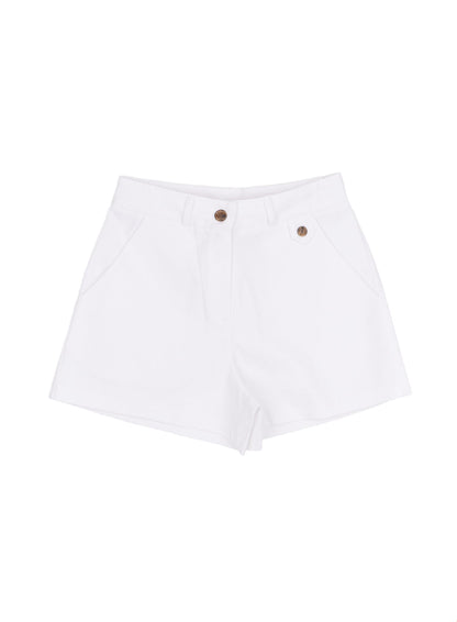Button Detail Cotton Shorts IM524