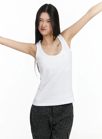 Casual Round Neck Tank Top IA508