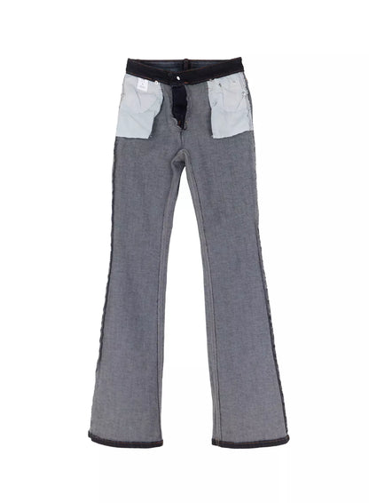 Aliyah Mid-Rise Hip Pad Flared Jeans IG528