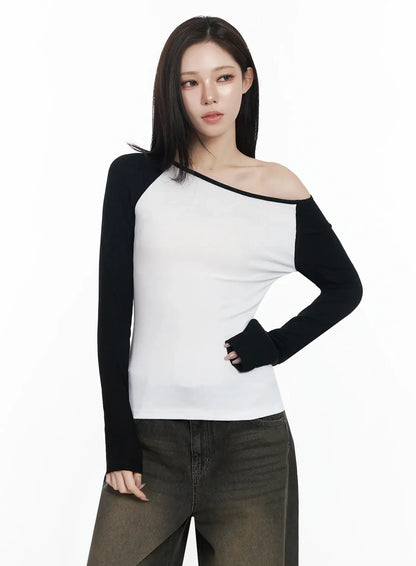 Basic Raglan Long Sleeve Top IJ528
