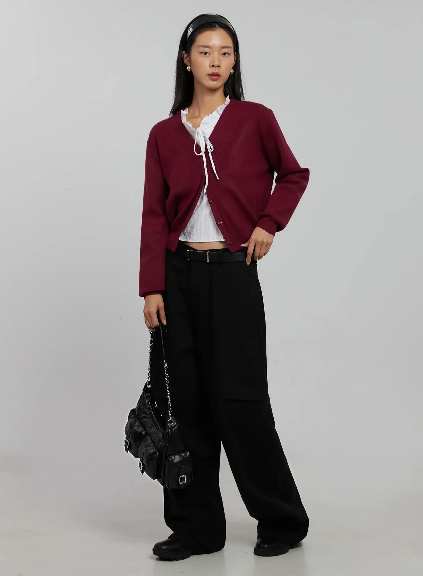 Classic V-Neck Cardigan IJ508