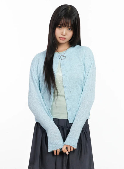 Basic Crew Neck Cardigan IA523