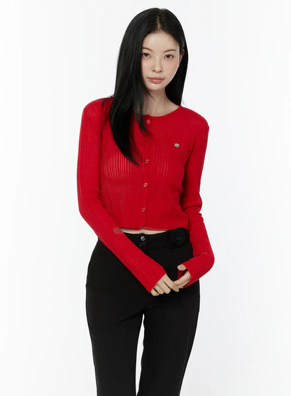 Basic Cropped Cardigan IU505