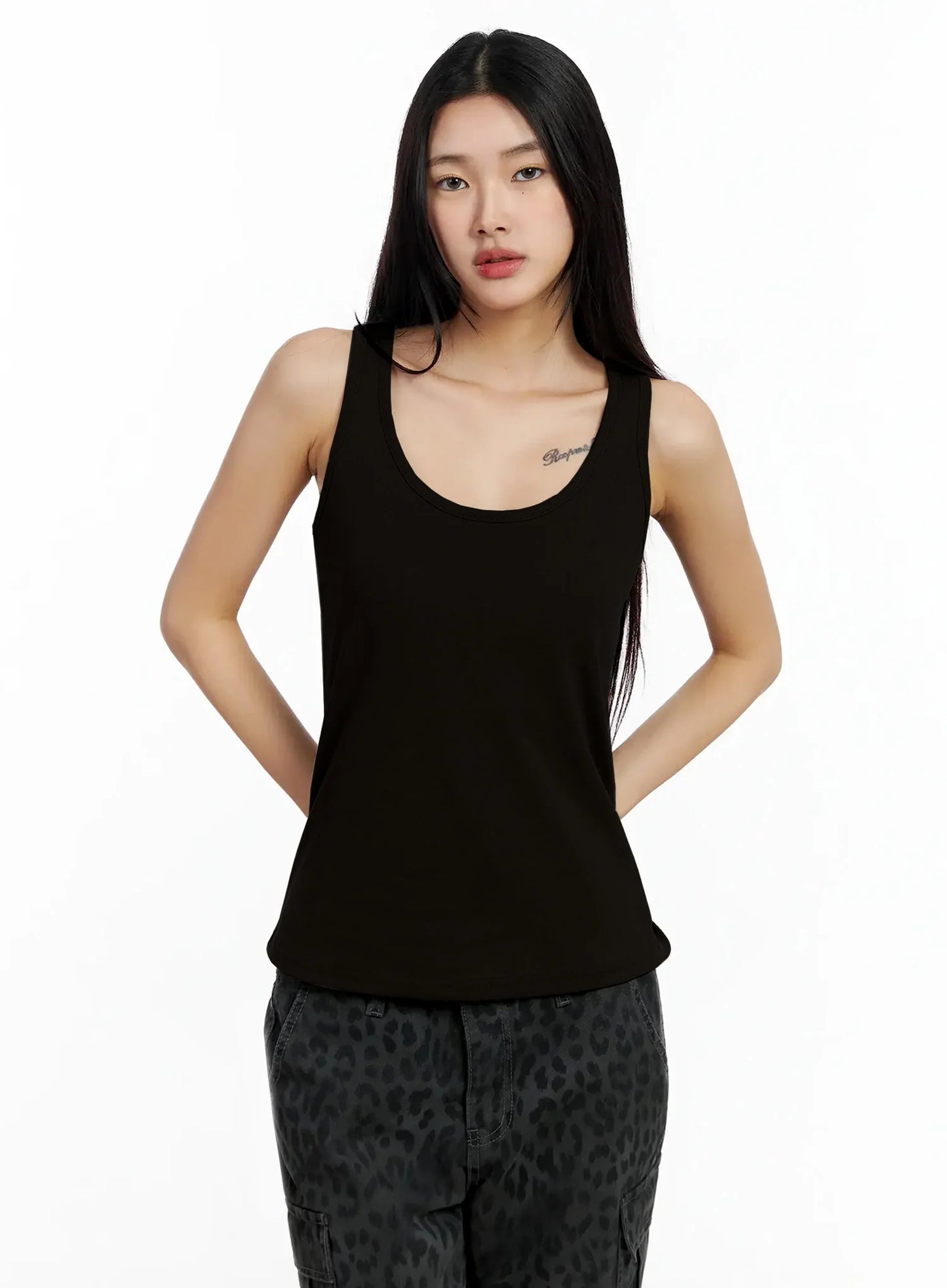 Casual Round Neck Tank Top IA508