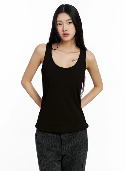Casual Round Neck Tank Top IA508