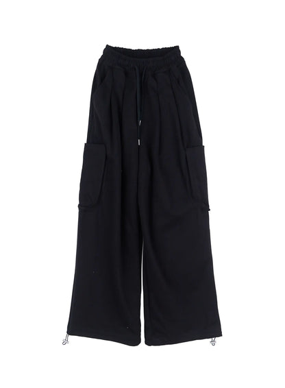 Casual Wide-Leg Cargo Sweatpants IL531