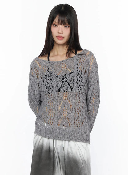 Boho Chic Boat Neck Sweater IY525