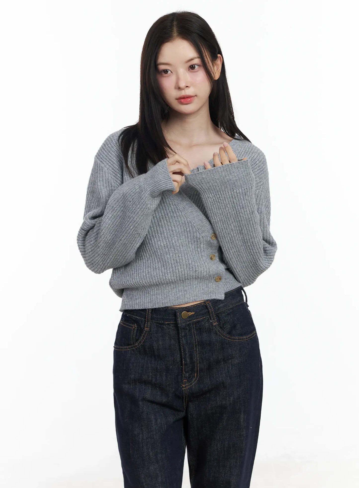 Chic V-Neck Wrap Knit Cardigan IF520