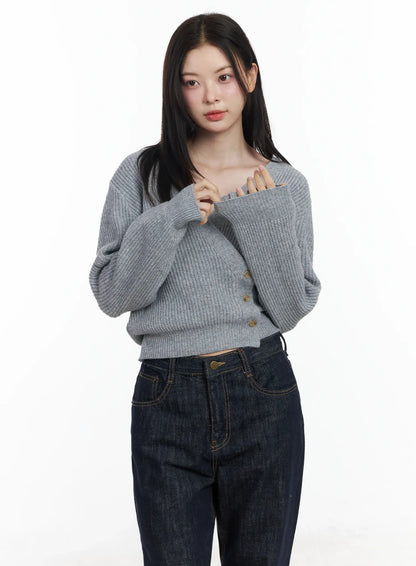 Chic V-Neck Wrap Knit Cardigan IF520