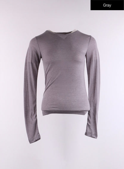 Basic Round Neck Slim Fit Top CJ431