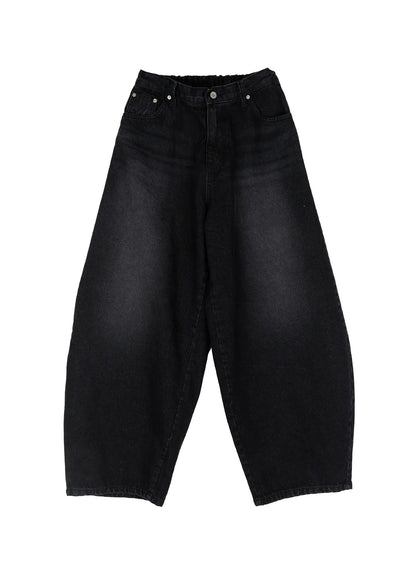 Basic Wide Leg Black Jeans ID515