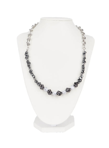 Bold Dice Beaded Necklace IO502