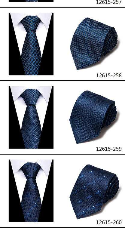 Tie For Men Newest design Luxurious 7.5 cm Necktie Shirt Accessories Striped Dark Red Man's New Year's Day