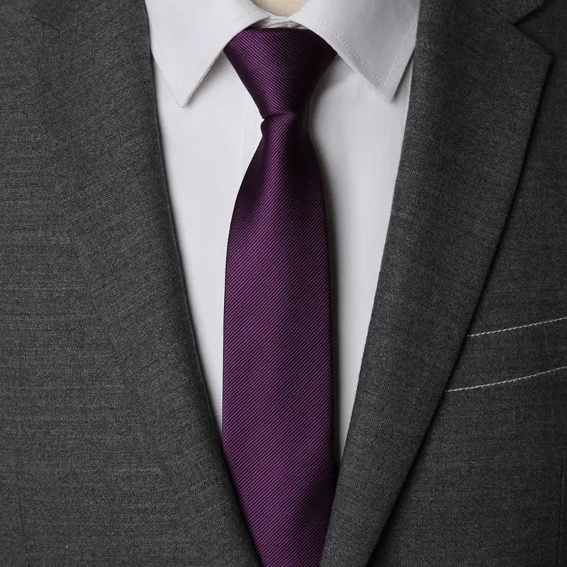Men Necktie Zipper Lazy Tie Fashion Solid 6cm Ties Business for Man Gravatas Handkerchief Bowtie Mens Wedding Shirt Accessories