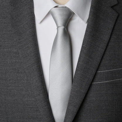 Men Necktie Zipper Lazy Tie Fashion Solid 6cm Ties Business for Man Gravatas Handkerchief Bowtie Mens Wedding Shirt Accessories