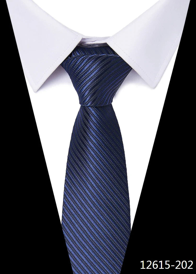 Tie For Men Newest design Luxurious 7.5 cm Necktie Shirt Accessories Striped Dark Red Man's New Year's Day
