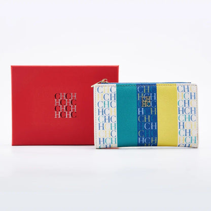 CHCH-Women's Cartoon Printing Long Wallet Retro Classic Wallet PVC Material Fashion Simple Large Capacity Bags