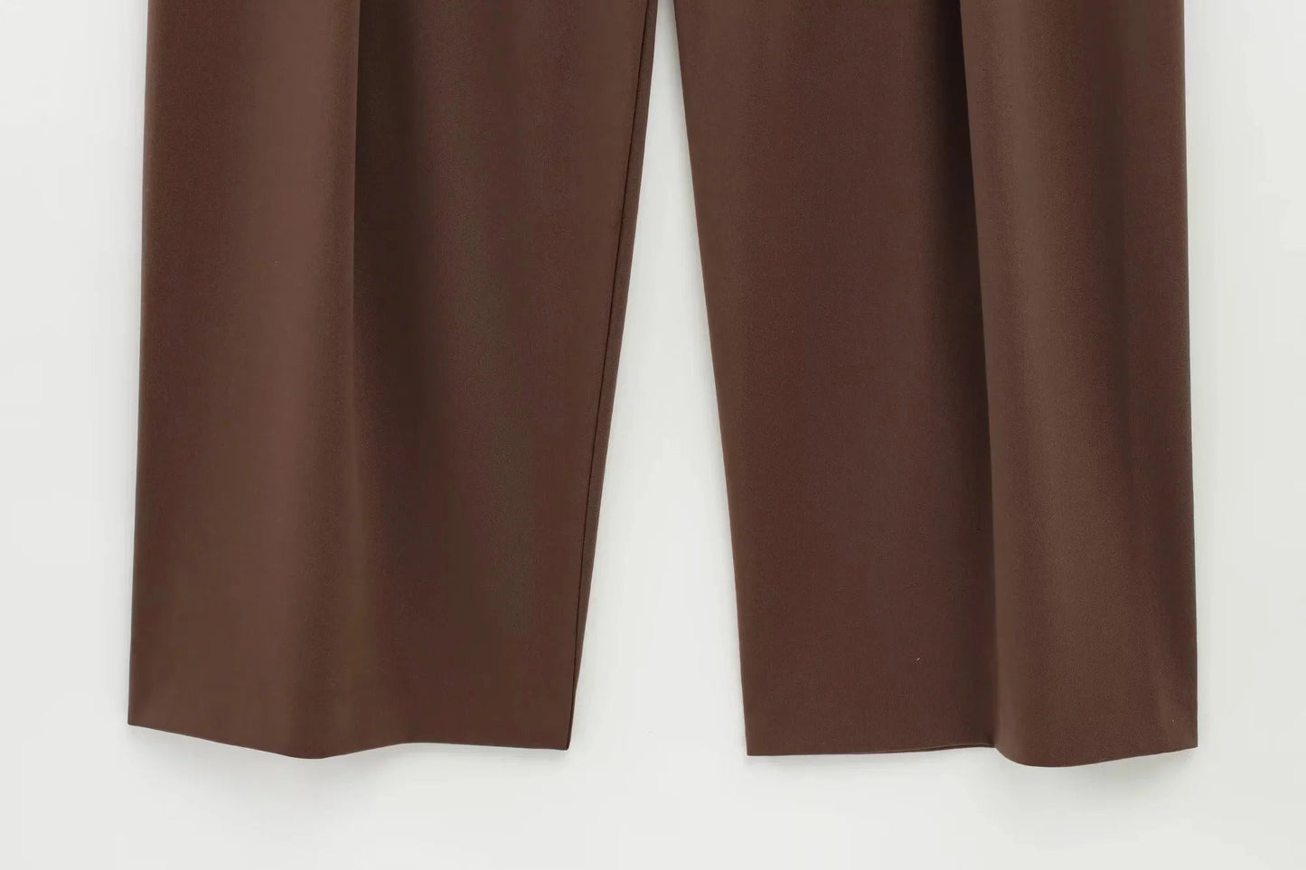 KONDALA 2026 Spring Office Lady Elegant Brown Women Suit Fashion Casual Sashes Oversized Shrug Blazer Chic Zipper Long Pant
