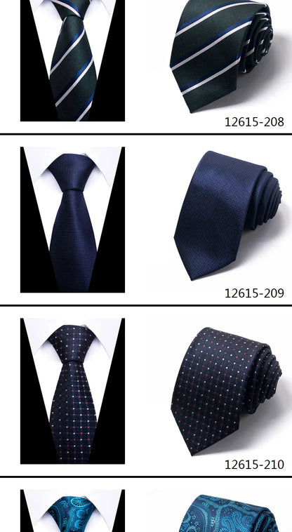 Hot Sale Brand New Style Tie Blue Golden Stripe Suit Accessories Necktie Men Gravata Fit Wedding Holiday Present