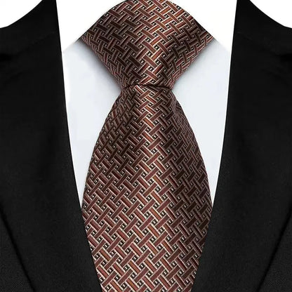 Luxury 8CM Mens Ties Polka Dot Necktie Formal Classic Business Necktie Jacquard Woven Neck ties For Men Groom Wedding Party