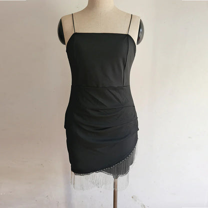 Summer fashion slip dresses sexy slim cross women's skirts