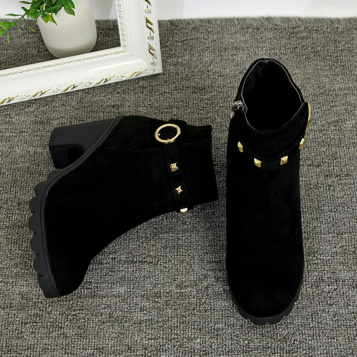 2024 New Spring Winter Women Boots High Quality Lace-up European Ladies Shoes for Women High Heels Women Boots Fast Delivery