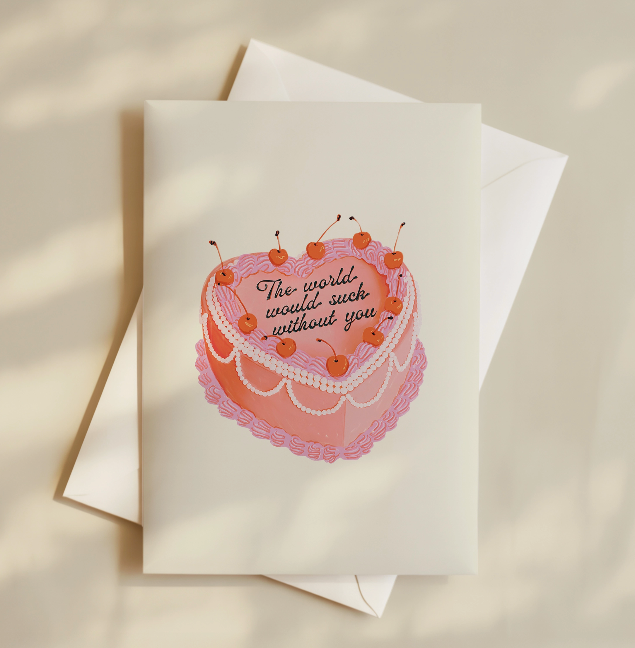 suck without you greeting card