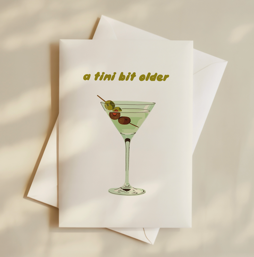 tini bit older greeting card