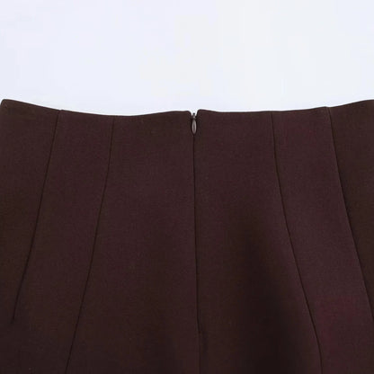 KONDALA 2026 Spring Summer Elegant Valentine‘s Day Suits Fashion Shrug Pockets Blazers Elegant Zipper Skirts Chic Baggy Pants