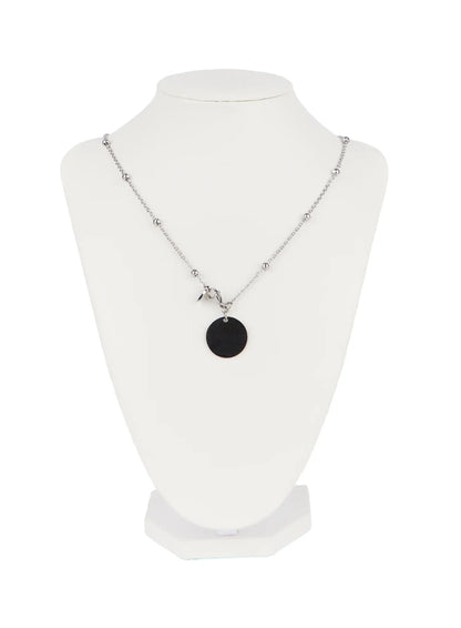 Circle Pendant Ball Chain Necklace CJ515