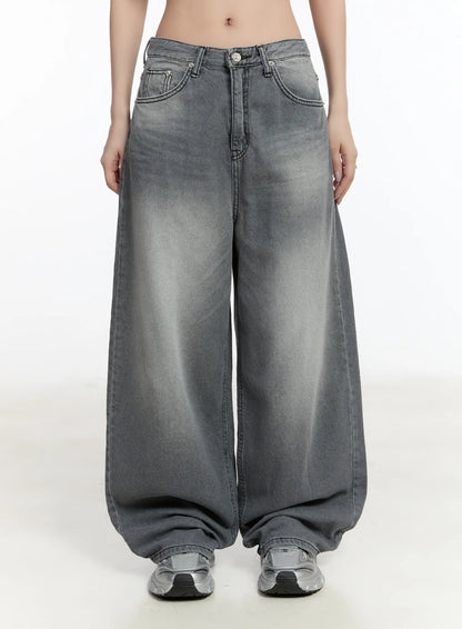 Armani Washed Wide Leg Jeans CM511