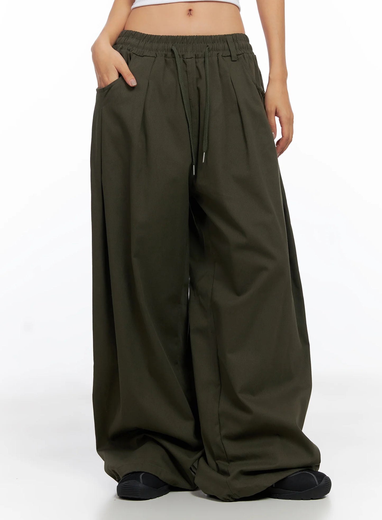 Balloon Wide Leg Cotton Pants CO515