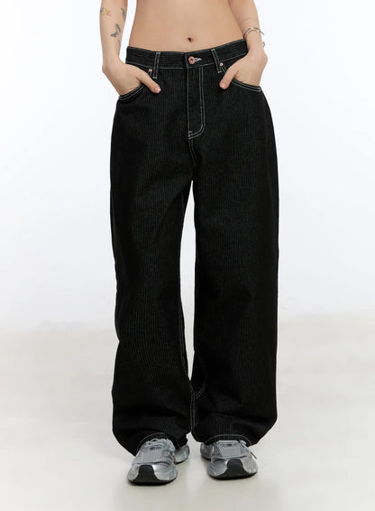 Athe Wide Stripe Jeans CA506