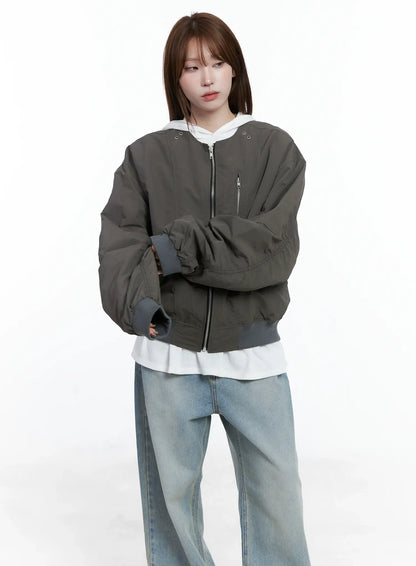 Casual Zip-Up Bomber Jacket CS501