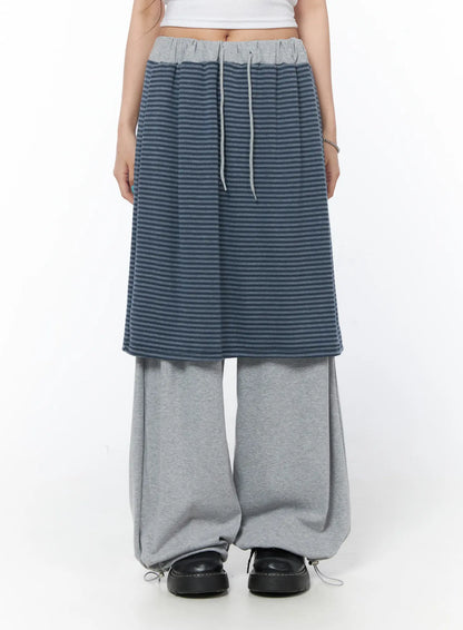 Casual Striped Skirt Pants CY529