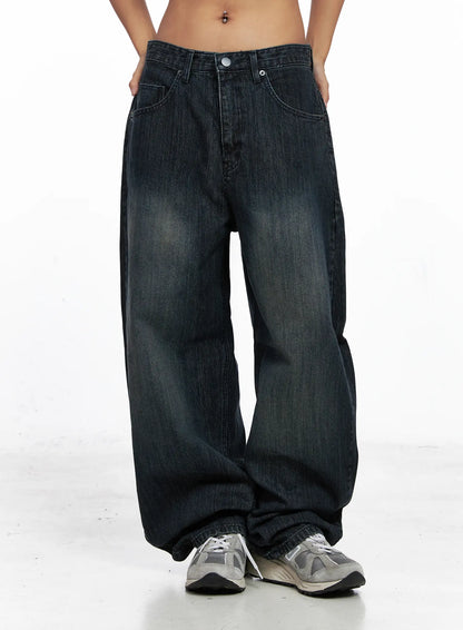 Aspyn Wide-Leg Washed Corduroy Jeans CO510